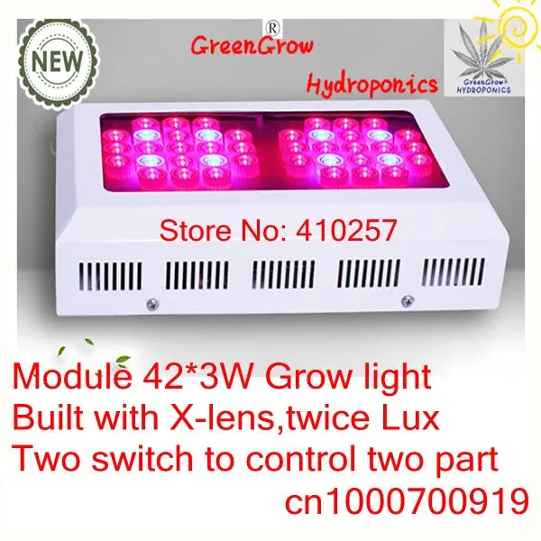 Модульный 120 Вт Светодиодный светильник для медицинских растений с 42 шт. 3 Вт светодиодный чип s, Прямая поставка