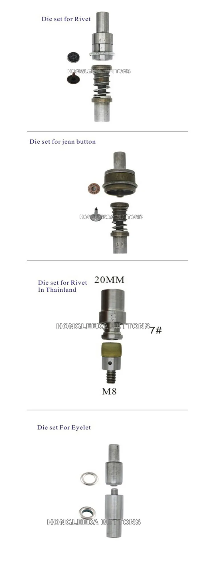 Dieset for two parts buttons 2