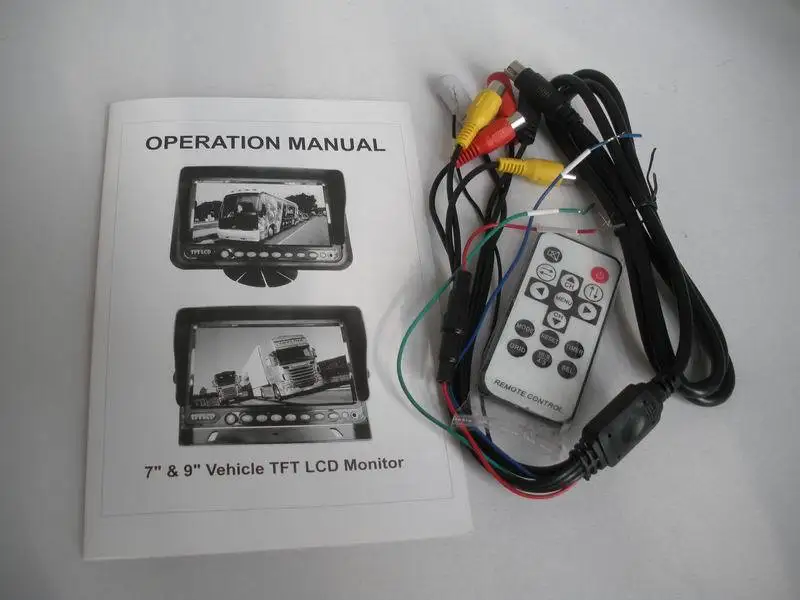 9 дюймов автомобильный TFT lcd монитор заднего вида Обратный монитор парковки набор для езды задним ходом