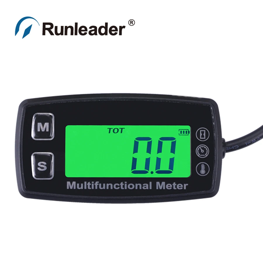 

Digital LCD RL-TS001 PT100 -20~+300 Celsius degree tach hourmeter thermometer temp meter for paramotor glider motorcycle ATV UTV