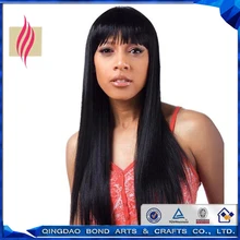 Fashion Straight brazilian virgin human hair full lace wigs glueless lace front wigs with bangs for black women fast delivery