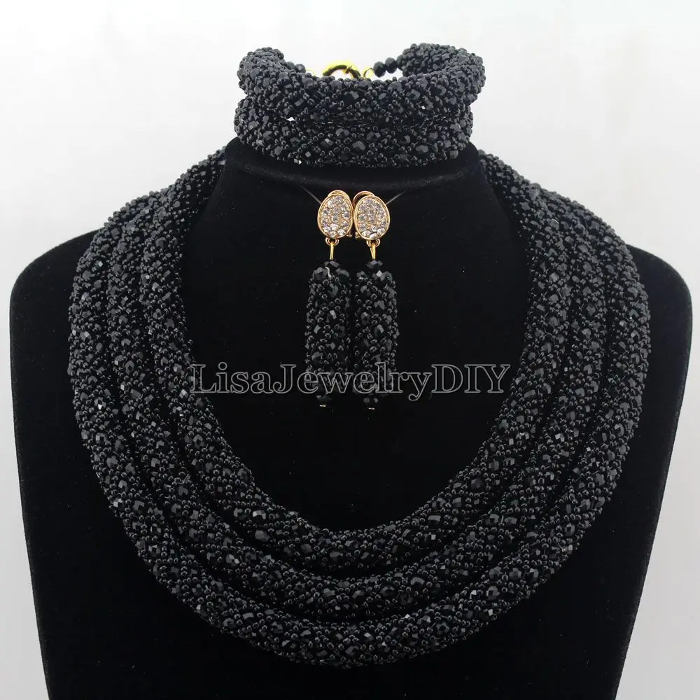

Splendid Statement Necklace African Jewelry Set African Crystal Jewelry Set for Wedding Statement Necklace Jewelry HD7427