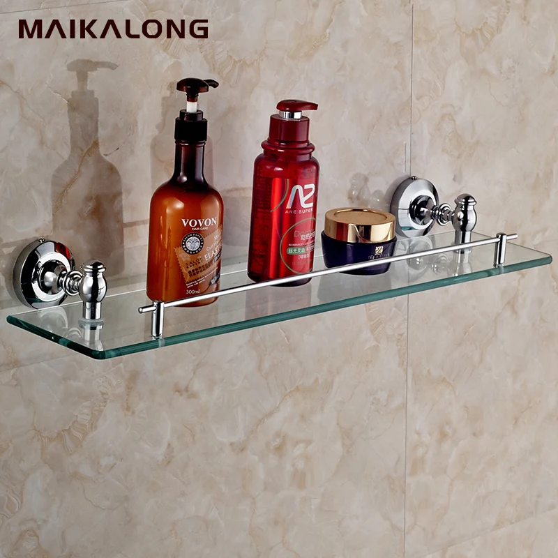 Bathroom Accessories Products Single Shelf,zinc alloy Made Base+glass