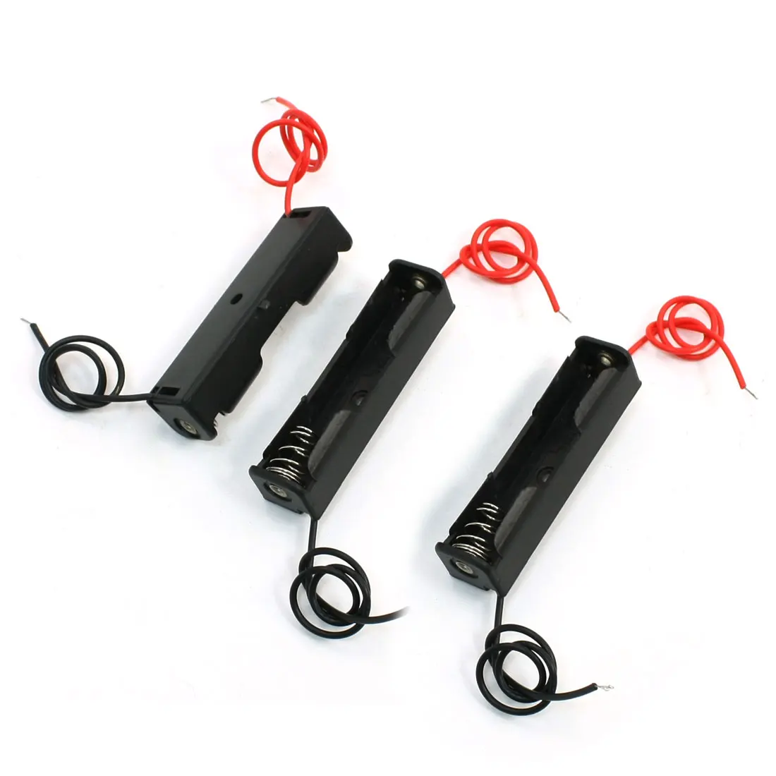 UXCELL 3 Pcs Spring Clip Black 1 X 1.5V Aaa Battery Batteries Holder