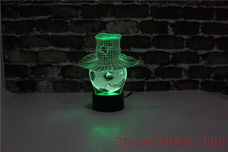Футбол Сувенир 3D Led спальня ночник с FCC и UL сертификатом