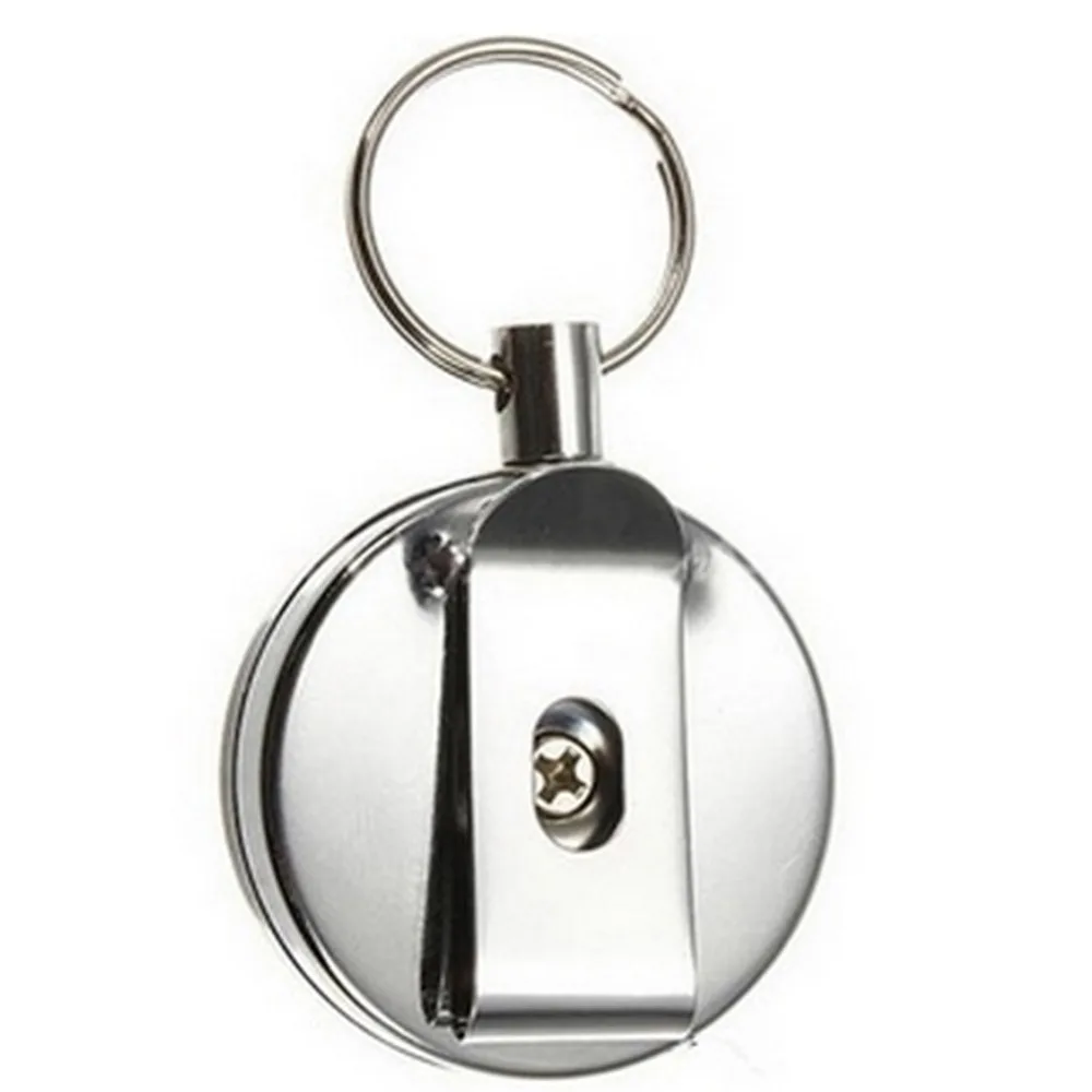 Resilience Steel Wire Rope Chain Recoil Metal retractable Key Chain