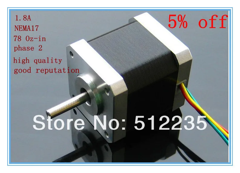5 шт. 17HS8401 NEMA17 чпу шаговый двигатель 52N. см/48mm шаговый двигатель/1.7A мотор