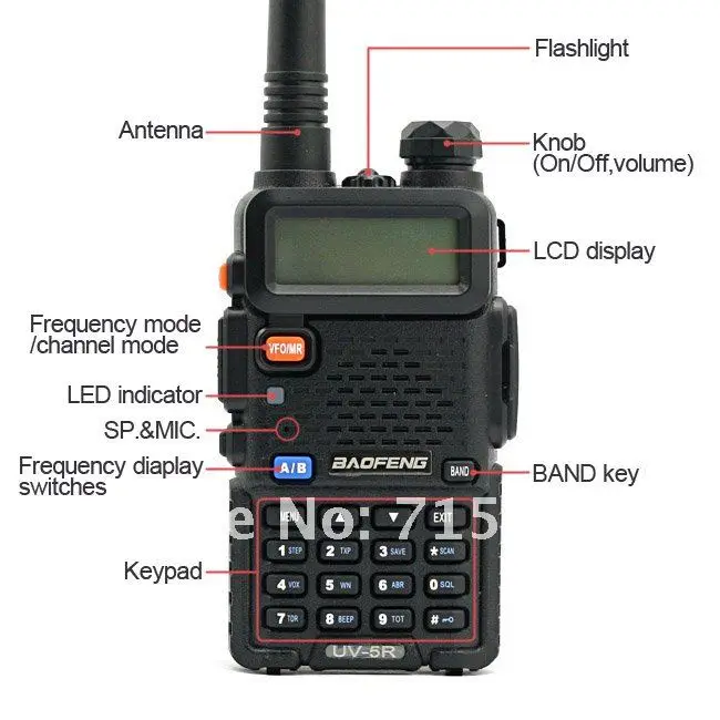 Горячий Baofeng UV-5R Dual band двухстороннее радио с наушником Baofeng UV5R 5 Вт 128CH FM VOX UHF+ VHF Портативный иди и болтай walkie talkie