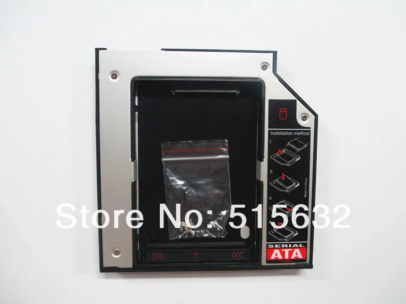 Новый USB 2.0 Тонкий внешний корпус для 12.7 мм SATA cd-dvd-rw привод + 12.7 мм HDD жесткий диск Оптический Bay caddy