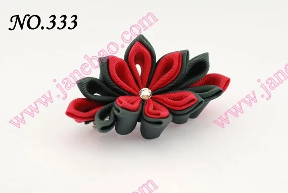 Новые 280 шт. " два слоя Kanzashi цветок заколки моды девушка Bow заколки