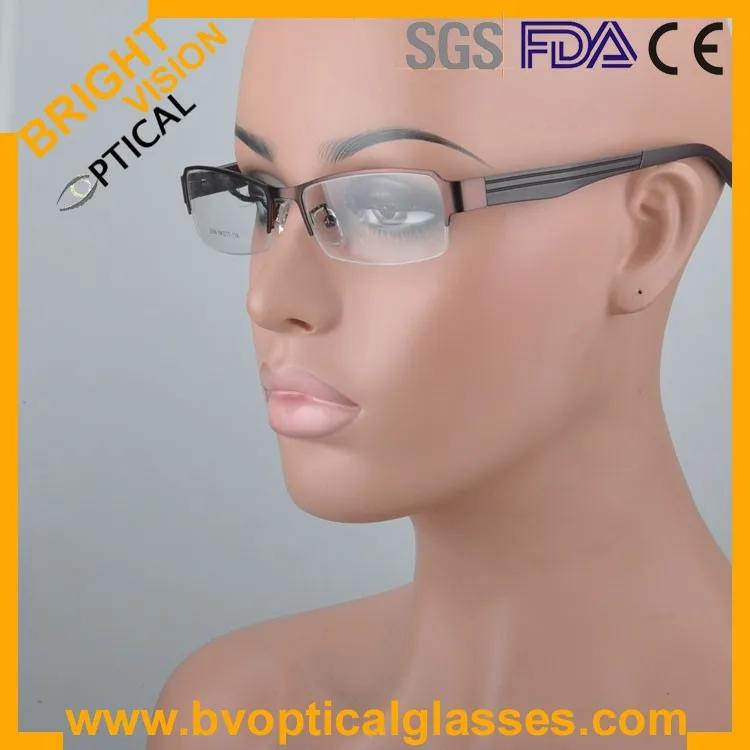 2299kahkiwear Factrory price half rim vintage optical frames eyewear glasses