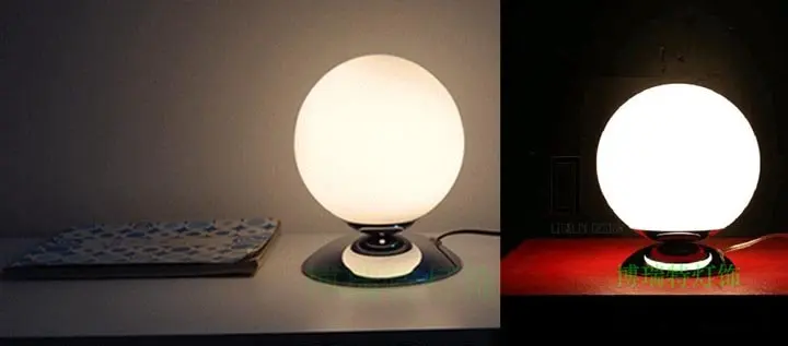 Современная настольная лампа с стекла led Настольная лампа Кабинет белый стекло настольная лампа прикроватная огни украшения стола исследование лампы настольные лампы для спальни лампа прикроватная петарды
