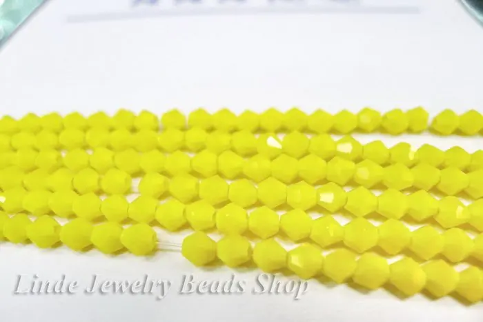 Высокое качество 4 мм Кристалл 5301 Bicone beads-желтый матовый цвет 1200 шт