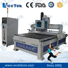 ACCTEK wood furniture making 8 tools linear atc cnc woodworking machine with tool changer