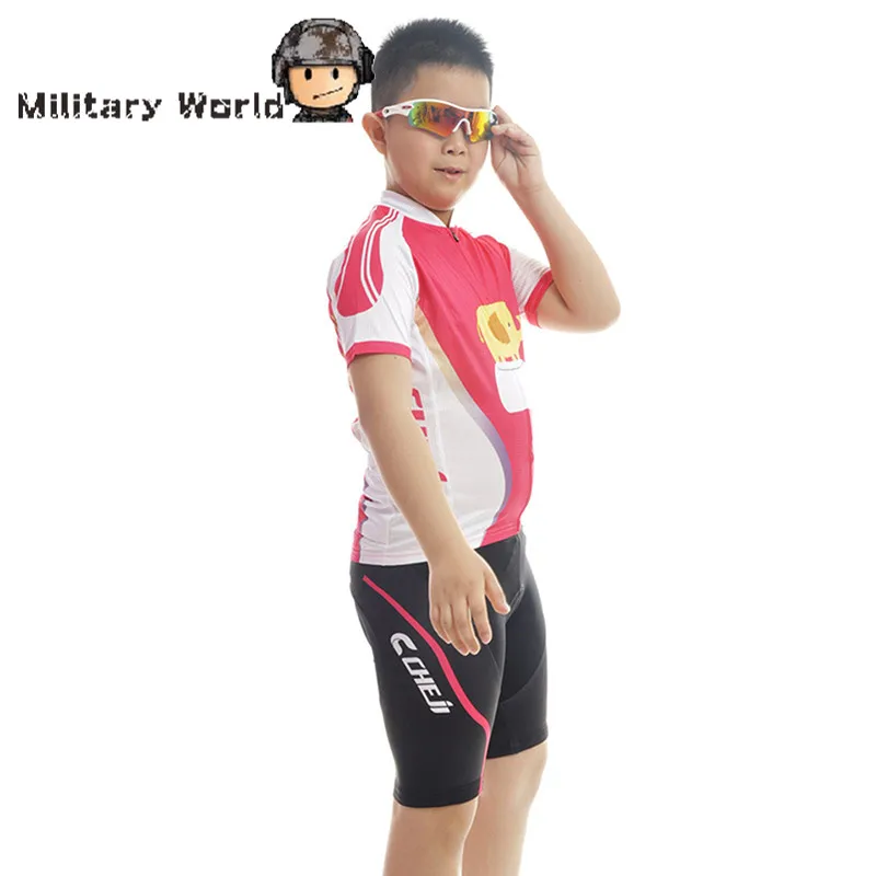 

Cheji Summer Short Sleeve Bicycle Cycling Jersey set Children Quick Dry Anti-sweat Cycling Clothes Sportswear Ropa Ciclismo