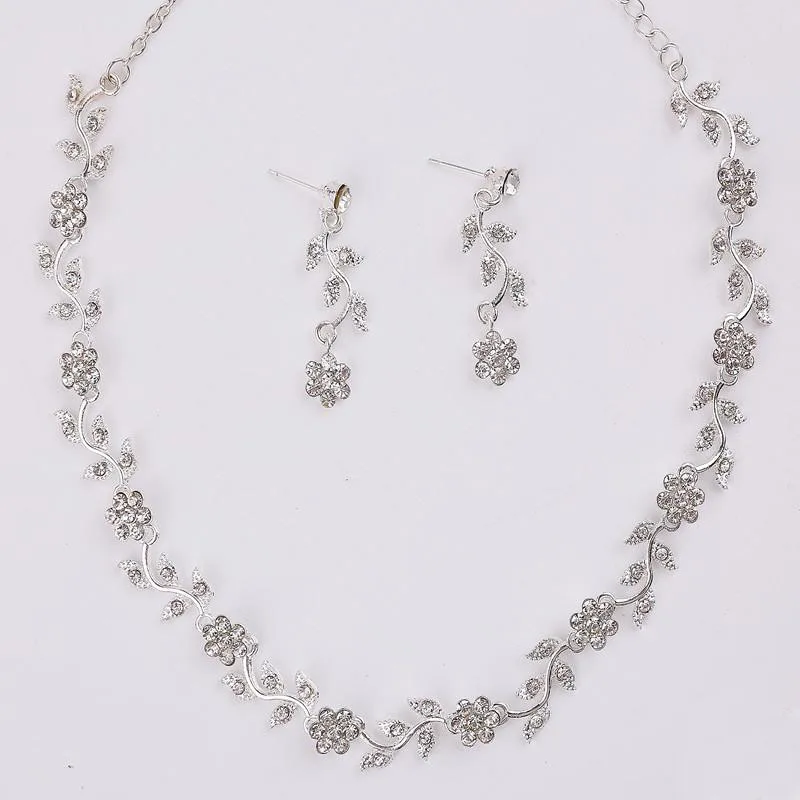 Womens Wedding Jewellery Sets Fashion Bride Earrings Pendant Necklace+earrings Jewelry Wedding (3)