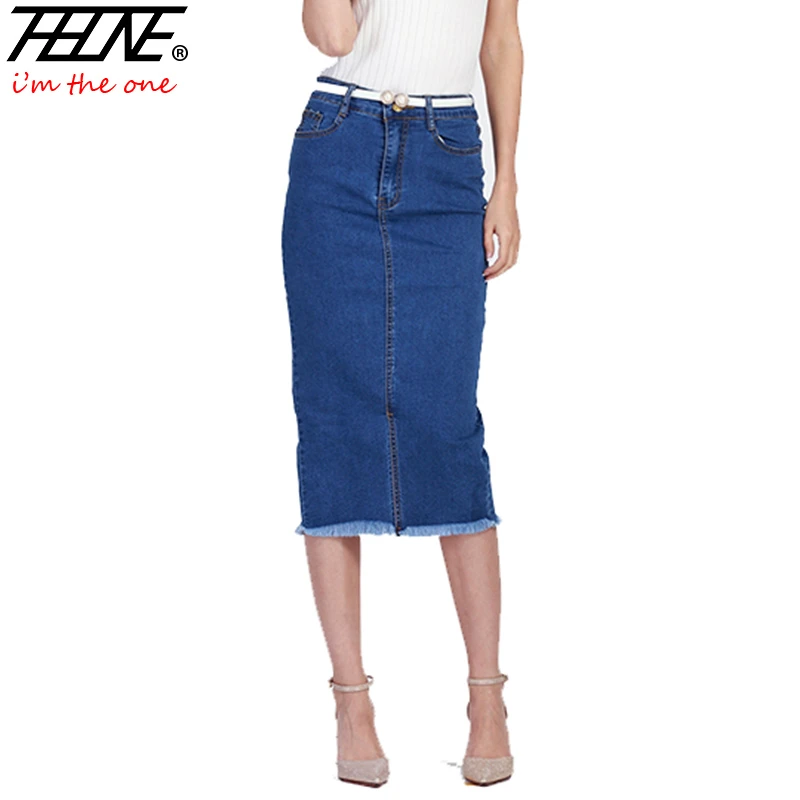 m and co denim skirts