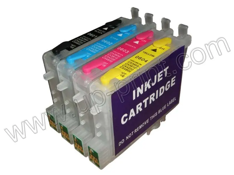 5 комплектов t0611 refillable патрон чернил для принтера Epson DX3800 DX3850 DX4200 DX4250 DX4850 DX4800 D68 D88 D88+ с чипом Arc
