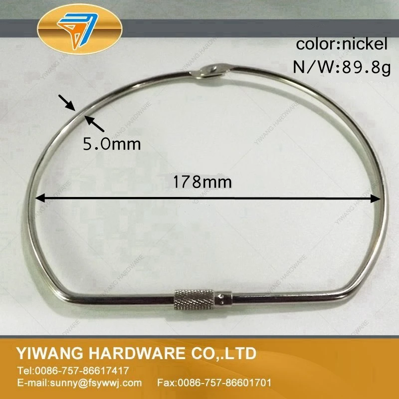 High quality office binder ring hanging ring keyring nickel plating screw lock binding ring D ring wholesale manufacturer direct