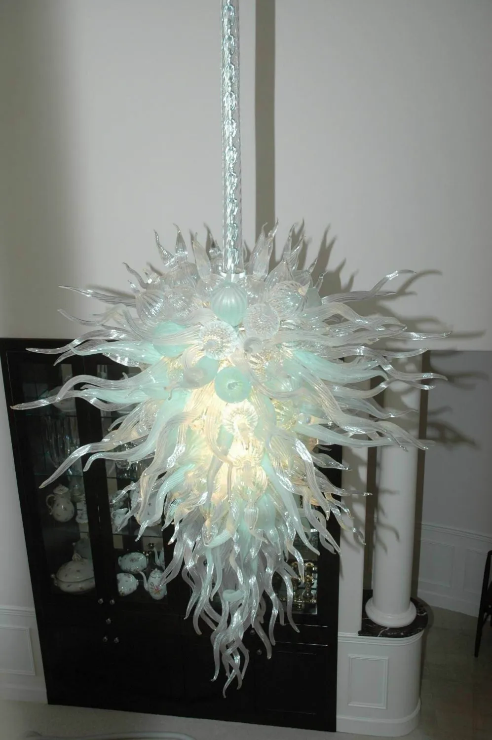 Home Decoration Contemporary Hand Blown Glass Tube Chandeliers