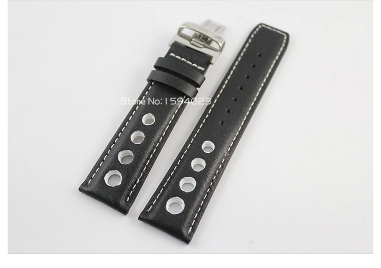 22 мм PRC200 t044614/632 t039417 высокое качество Серебряная Бабочка Пряжка + черный коричневый Пояса из натуральной кожи Смотреть Группы ремень