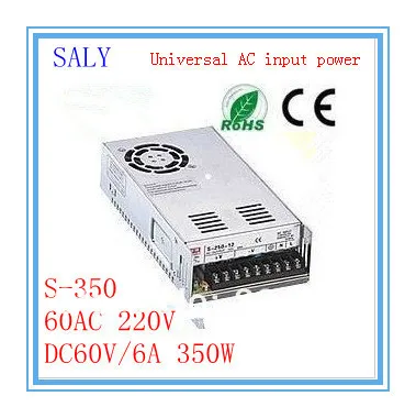 S-350-60 AC220V-DC60V/6A 350 W led Импульсный источник питания