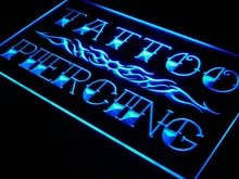 I559 Tattoo Piercing Miami Ink Shop LED Neon Light Sign On/Off 7 Colores