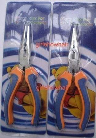 1 шт. наращивание волос плоскогубцы инструменты синяя и оранжевая Ручка плоскогубцы