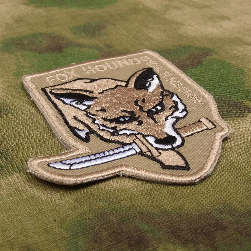 Tan MGS с надписью «Fox Hound» группа специального назначения вышитая нашивка B3250