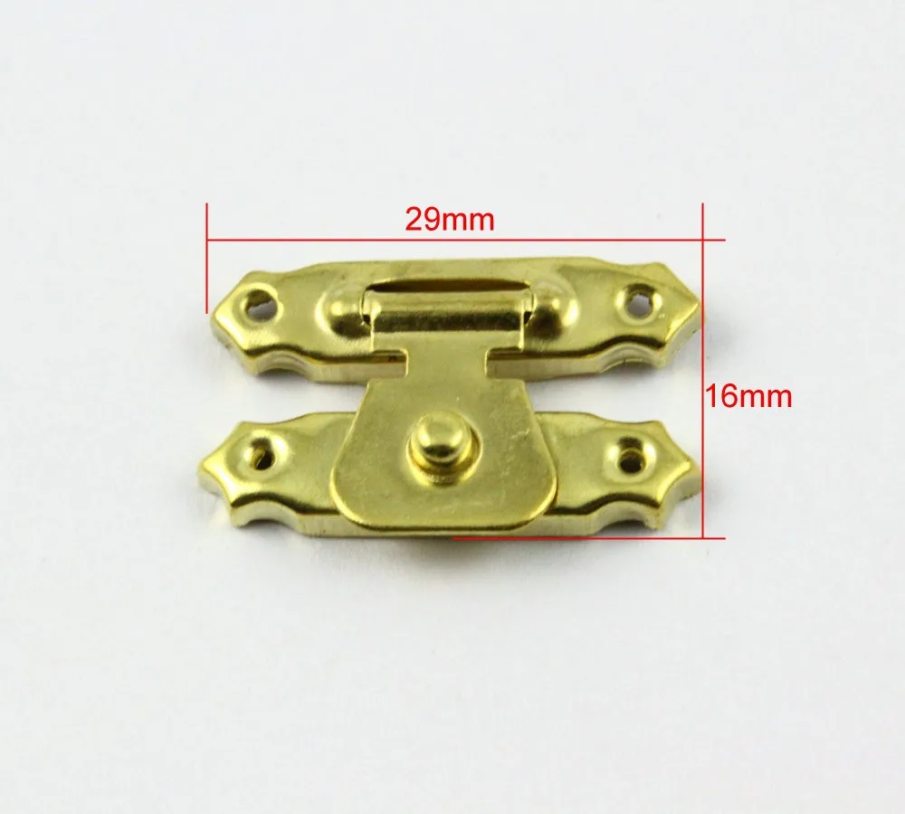Золотая ювелирная защелка коробки замок Подарочная защелка коробки 29x16 мм с винтами