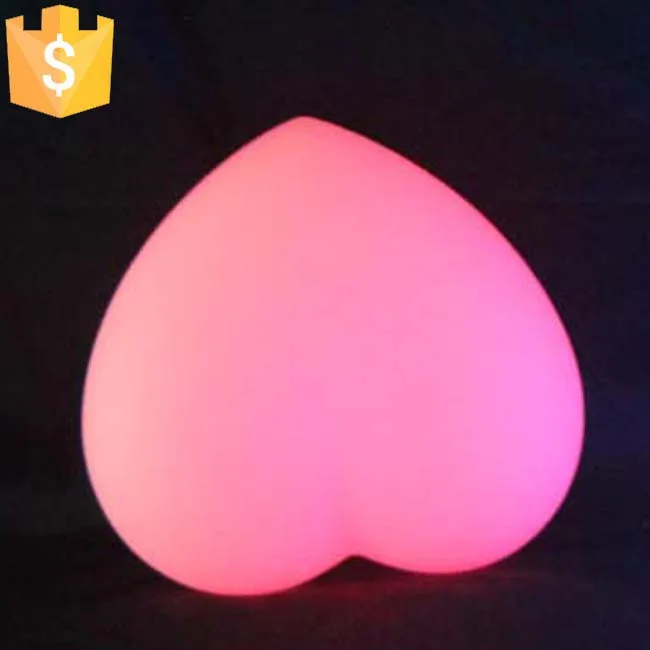Светодиодный лампа в форме сердца, креативный мигающий свет, цветная яркая настольная лампа из пластика, перезаряжаемый цвет, меняющийся для мероприятий и вечеринок, 4 шт