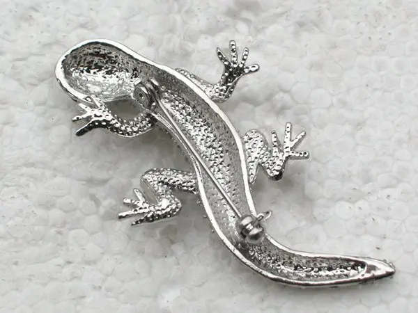 12 шт./лот ящерица брошь со стразами, булавка броши C101941