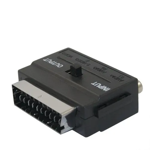 Бесплатная доставка + 10 шт./лот + scart RCA адаптер (SCART-RCA/s-video вход/выход адаптер)