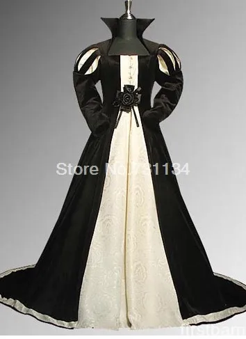 Черный Королева грузинское средневековое платье костюмы на Хеллоуин Королева платье историческая реконструкция Театральный Костюм