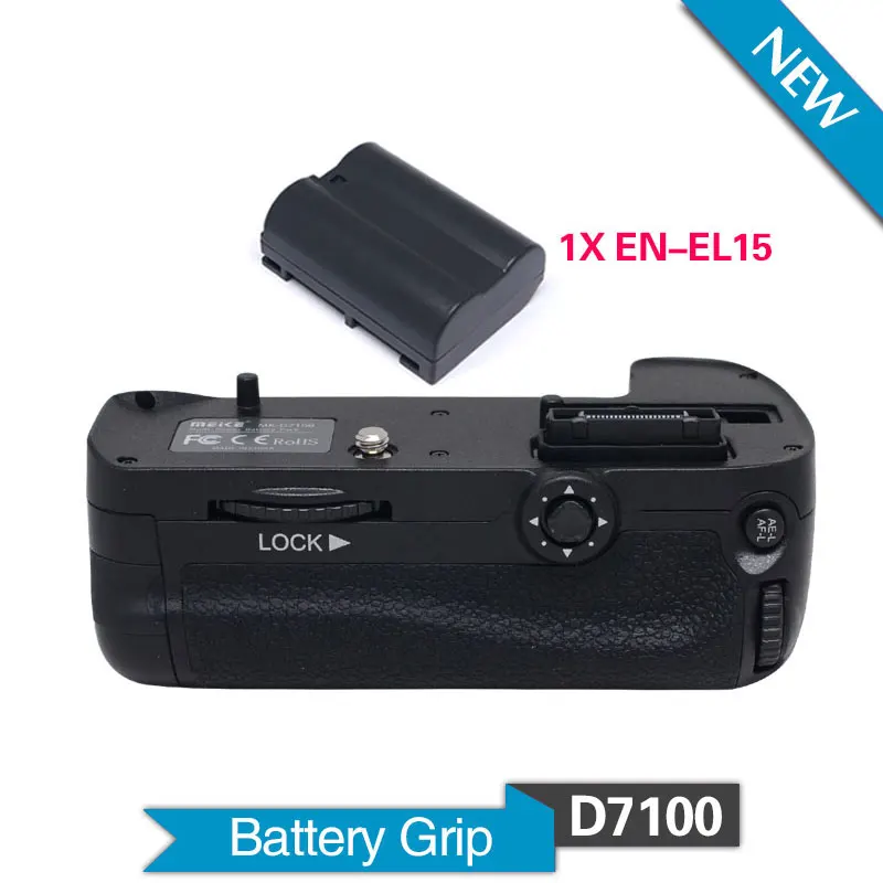 Meike MK-D7100 Multi-function Vertical Battery Grip Holder with 1pcs EN-EL15 for Nikon DSLR D7100 D7200 Camera replace as MB-D15 Meike MK-D7100 Multi-function Vertical Battery Grip Holder with 1pcs EN-EL15 for Nikon DSLR D7100 D7200 Camera replace as MB-D15