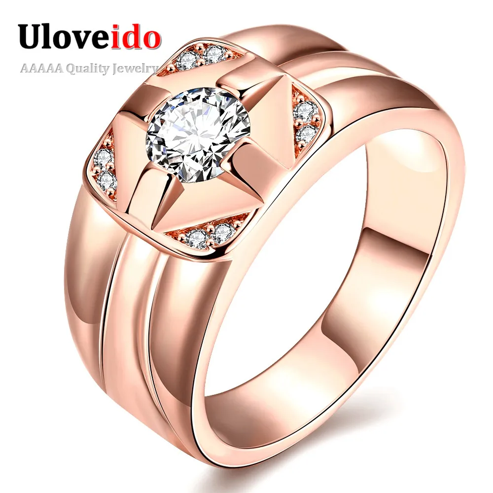 Помолвочные кольца с фианитами розовое золото 18 К Ulove R120 | Украшения и аксессуары