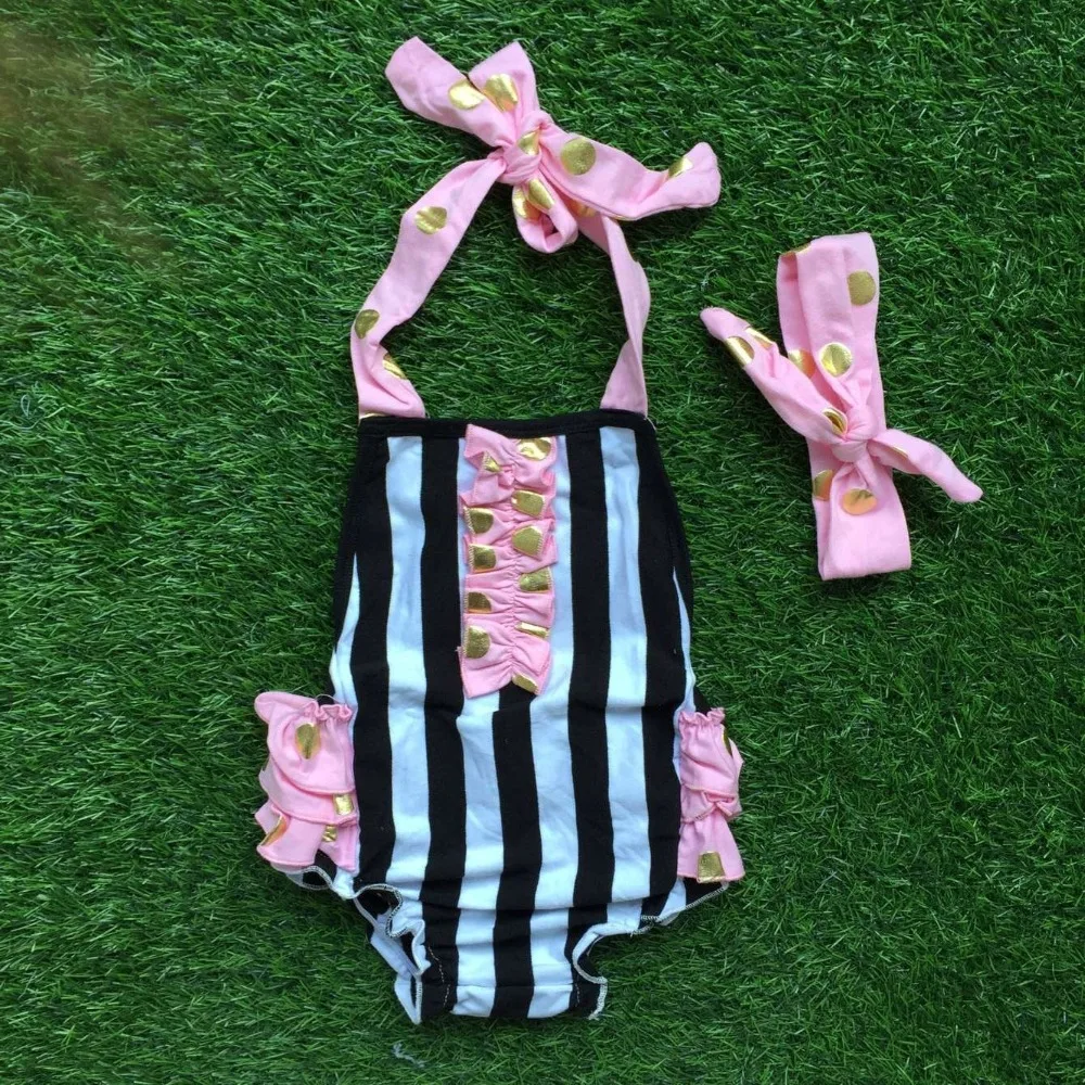 2016 new baby girls kids infant toddler kids bubble romper pink ruffle