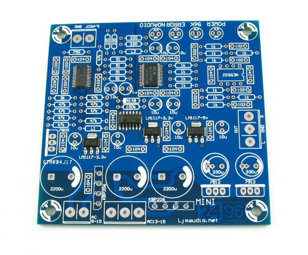 DIY Kit ЦАП 2496 (AK4393) + CS8416 + AK4393 + 5532