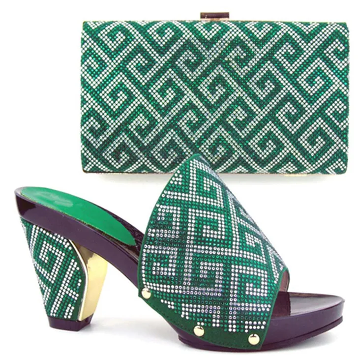

High Quality Ladies Shoes And Bag Set African Style High Heels Shoes And Evening Bag Set For Party Free Shipping Size 37-43