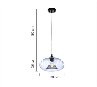 Современные синие стеклянные подвесные светильники приспособление винтажные одиночные стеклянные Droplights домашние для столовой комнаты и прихожей кровать люстра