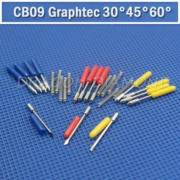 Резак для виниловых наклеек машина CB09 плоттер Graphtec лезвия 15 шт. 30/45/60 градусов Graphtec CB09 режущие чертежные лезвия