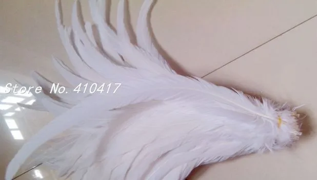 50 шт. Белый Петух Хвост Feathers12-14 ''/30-35 см Производительность украшения