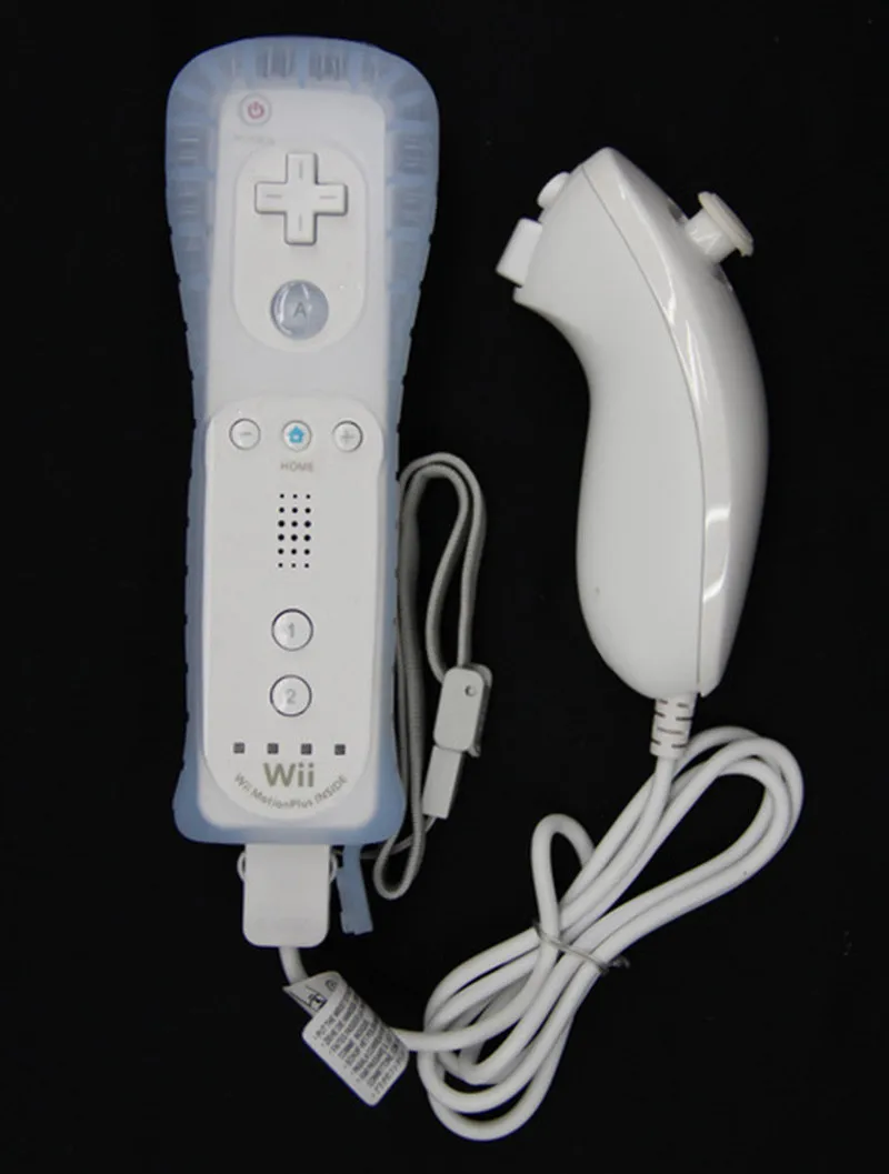 20 комплектов в 1 пульт дистанционного управления Nunchuk Combo Встроенный MOTION PLUS для nintendo для контроллера wii контроллер с защитным силиконовым чехлом