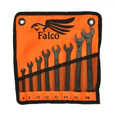 НАБОР ГАЕЧНЫХ КЛЮЧЕЙ "FALCO" 8 предметов(6, 8, 10, 12, 13, 14, 17, 19 мм) комбинированный