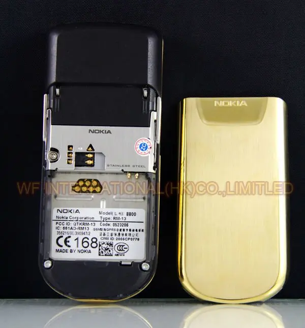 Nokia 8800 Классический мобильный телефон 2G GSM Unlcocked 8800 Русский Арабский Английский Клавиатура золото отремонтированный