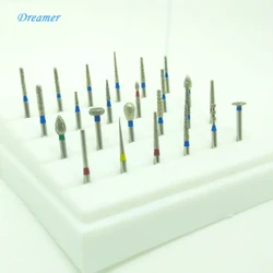 24Pcs FG1.6 New Dental Diamond Burs Set For Porcelain Shouldered Abutment Polishing Lab Equipment For High Speed Handpiece