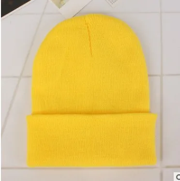 

2019 Winter Hats Korean Casual Set Head Men Women Knit Cap Gray Blue Black White Red Elastic Warm Wool Hat
