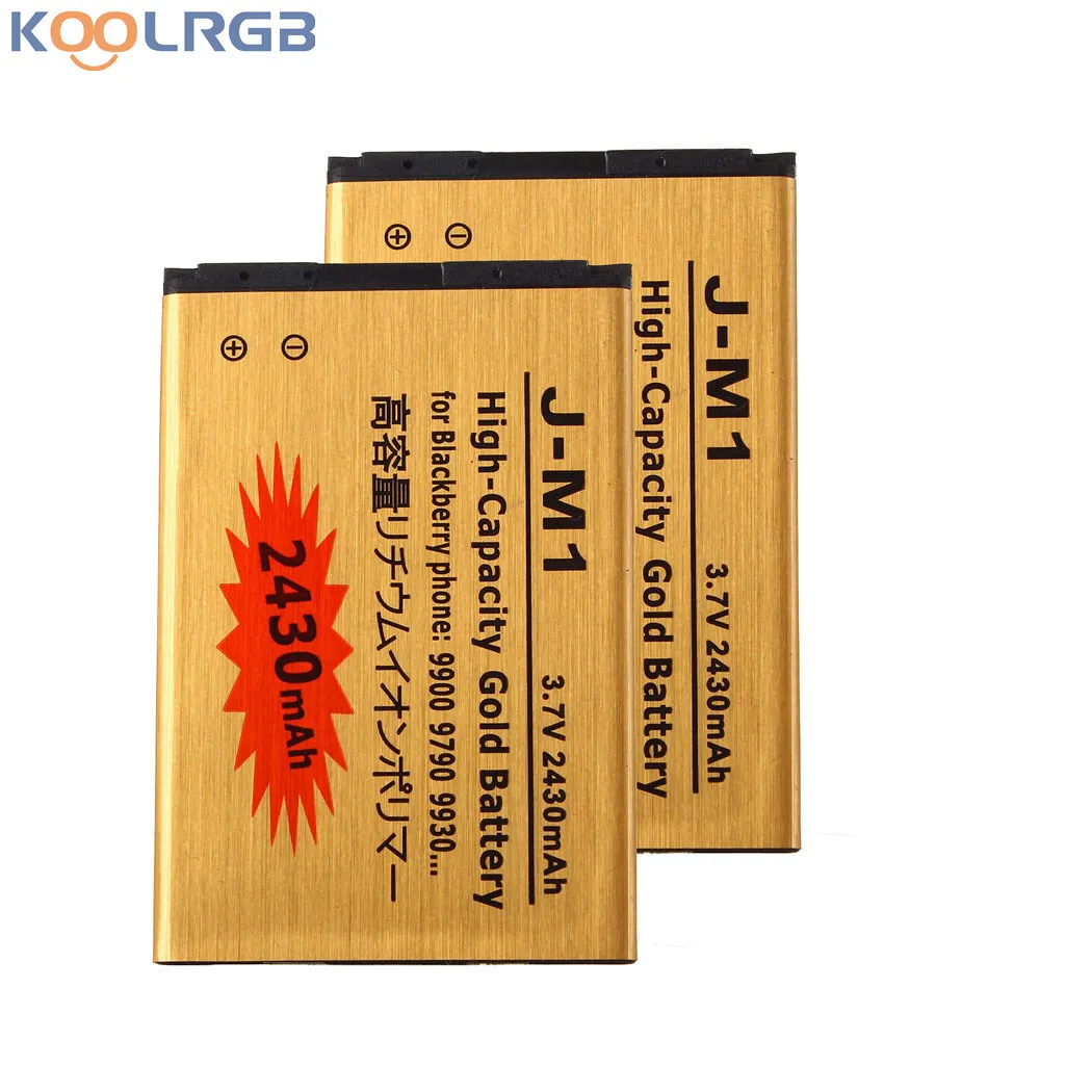 2 PCS GOLD Premium For Blackberry Bold 9900 9930 J M1 2430 mAh Battery