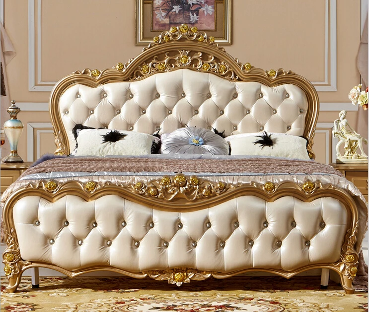French style golden color bed 318