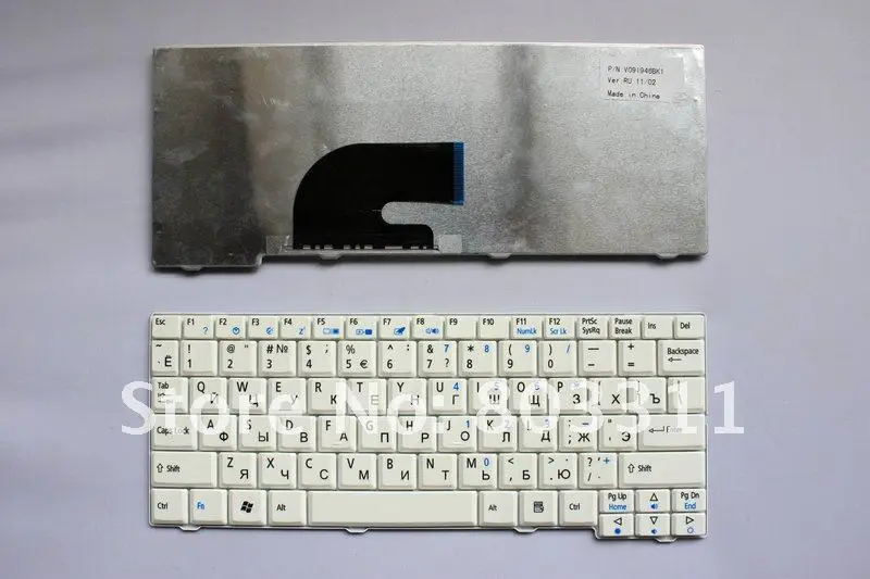 Бесплатная Доставка Новый Ноутбук клавиатура для ACER ASPIRE ONE A150 ZG5 Служба RU Язык и Белый цвет